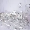 Transparent Sequin Ball Silver "50/Package]