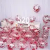 Transparent Sequin Ball Red "50/Package]