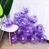 Transparent Sequin Ball Purple "50/Package]