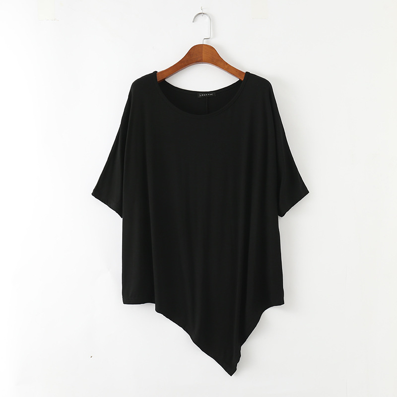 【関税・送料込】Asymmetric batwing t-shirts - 1224 Tankaneo Womens Oversized Tshirts Batwing Short Sleeve
