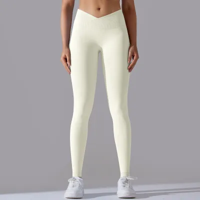 Women Yoga Solid Color Seamless Sports Leggings Set