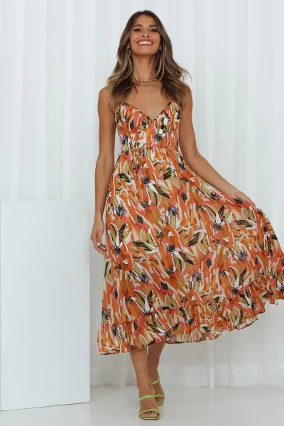 Summer Women Fashion Casual Geometric Print Sling Dress