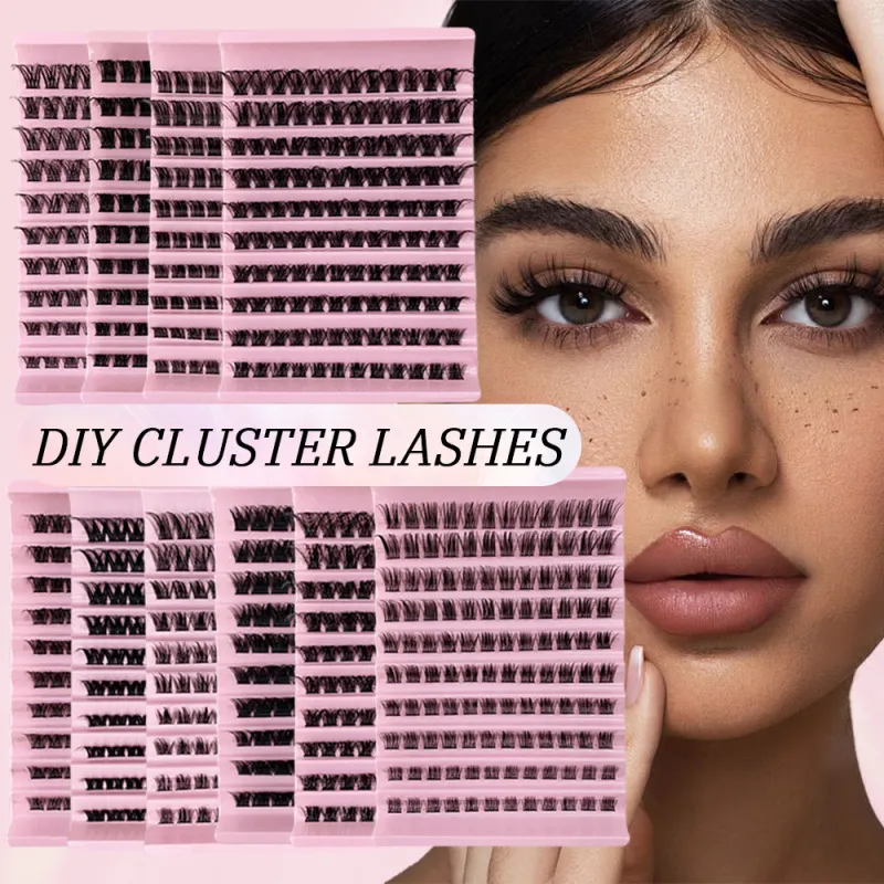 Women Simple Large-Capacity Self-Grafting Segmented Single-Cluster False Eyelashes