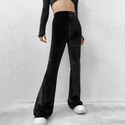 Women High Waist Velvet Micro-Type Casual Trousers