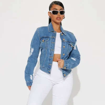 Women Casual Street Hipster Denim Jacket