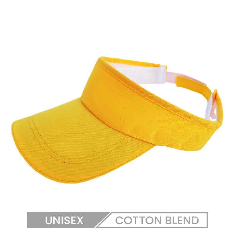 Polyester Cotton Empty Top Custom Cap Visor