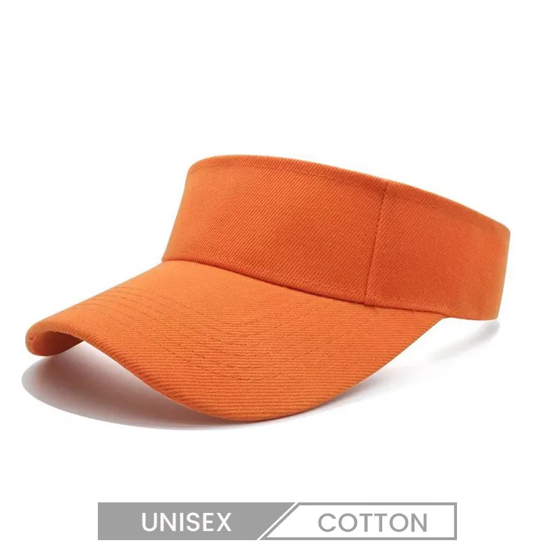Summer Cotton Empty Top Advertising Printing Logo Custom Sun Hat Cap Visor