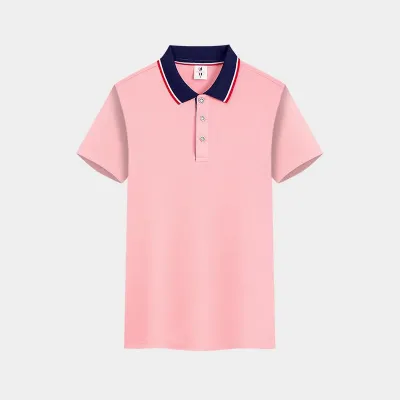 Unisex Color Matching Lapel Advertising Logo Custom Polo Shirt