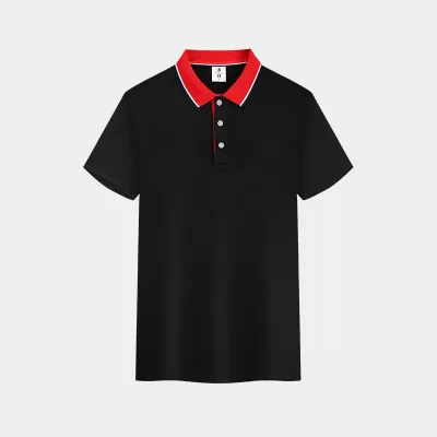 Unisex Color Matching Lapel Advertising Logo Custom Polo Shirt