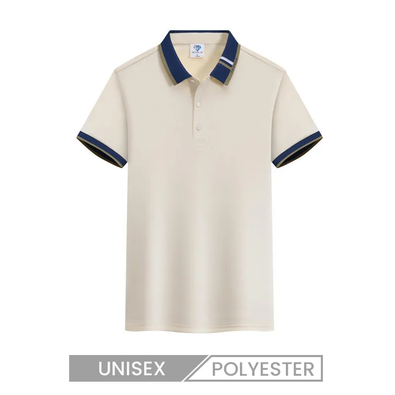 Contrast Color Vertical Stripe Polo Shirt Print Logo Custom Embroidered Shirt