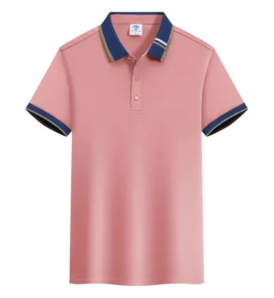 Contrast Color Vertical Stripe Polo Shirt Print Logo Custom Embroidered Shirt