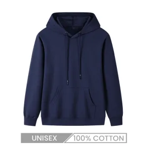 Custom Logo 320g Unisex Casual Solid Color Cotton Pullover Hoodie