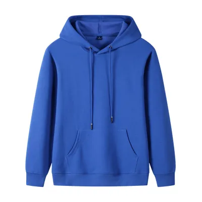 Custom Logo 320g Unisex Casual Solid Color Cotton Pullover Hoodie