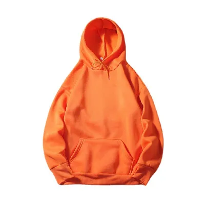 Custom Logo Unisex Casual Loose Solid Color Pullover Hoodie