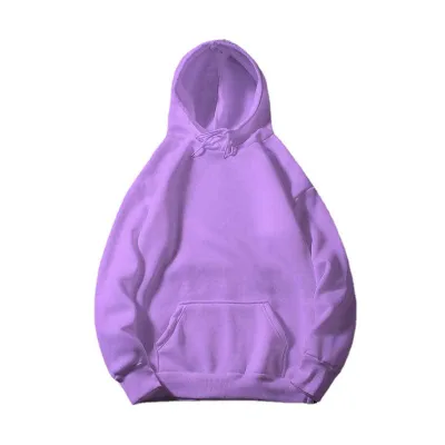 Custom Logo Unisex Casual Loose Solid Color Pullover Hoodie