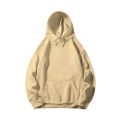 Custom Logo Unisex Casual Loose Solid Color Pullover Hoodie