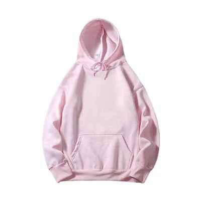 Custom Logo Unisex Casual Loose Solid Color Pullover Hoodie