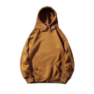 Custom Logo Unisex Casual Loose Solid Color Pullover Hoodie