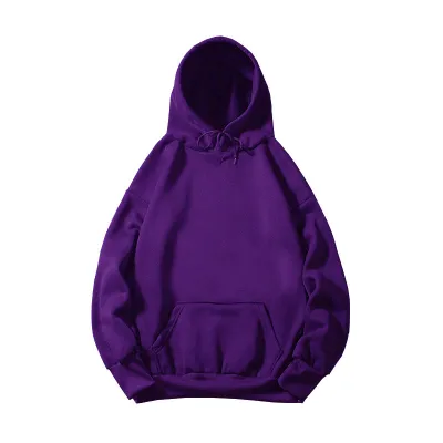 Custom Logo Unisex Casual Loose Solid Color Pullover Hoodie