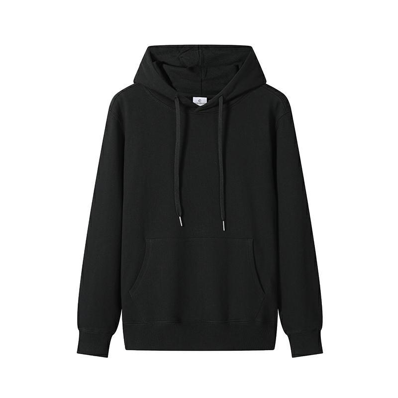 Wholesale Custom Logo 300g 100% Cotton Unisex Casual Solid Color Basic  Hoodie