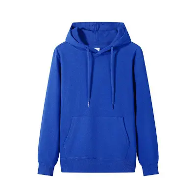 Custom Logo 300g 100% Cotton Unisex Casual Solid Color Basic Pullover Hoodie