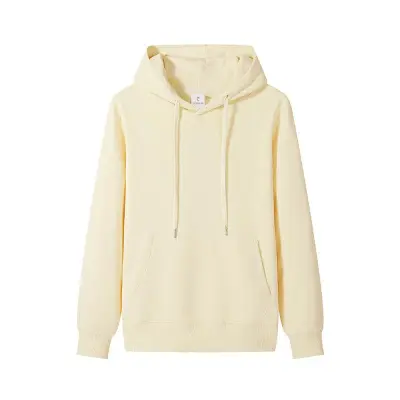 Custom Logo 300g 100% Cotton Unisex Casual Solid Color Basic Pullover Hoodie