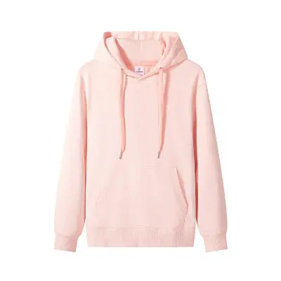 Custom Logo 300g 100% Cotton Unisex Casual Solid Color Basic Pullover Hoodie
