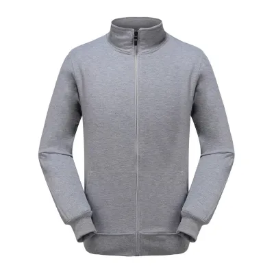 Custom Logo Unisex Casual Zipper Stand Collar Sweatshirts