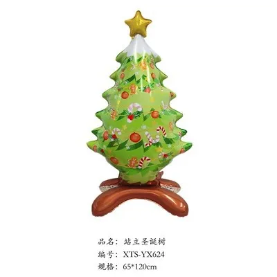 Simple Creative Christmas Snowman Santa Claus Stereo Aluminum Film Balloon Holiday Decoration