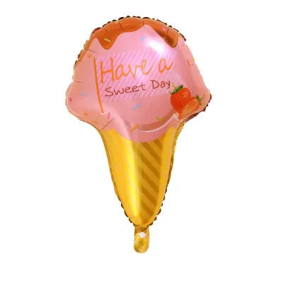 Cartoon Summer Ice Cream Cone Shape Balloon Holiday Party Venue Decoration