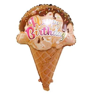 Cartoon Summer Ice Cream Cone Shape Balloon Holiday Party Venue Decoration