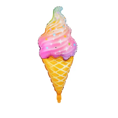 Cartoon Summer Ice Cream Cone Shape Balloon Holiday Party Venue Decoration