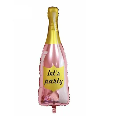 Simple Creative Champagne Beer Bottle Flamingo Wine Glass Aluminum Film Balloon Holiday Party Venue Decoration