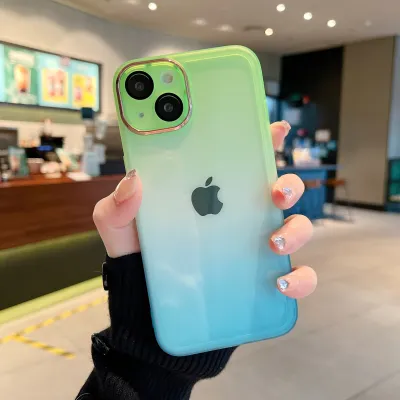 Women Fashion Two-Color Gradient TPU Back Cover Phone Case for iPhone 14/13 Series