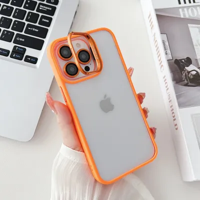 Women Simple Clear Silicone Invisible Stand Apple Phone Protective Case