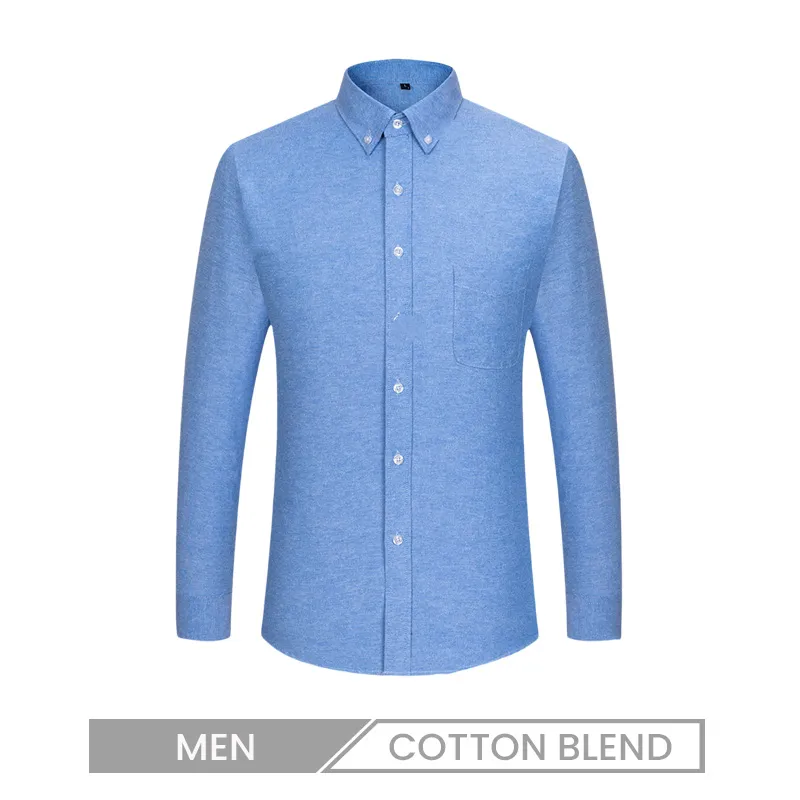 Spring And Autumn Youth College Style Slim Fit Scrub Oxford Spinning Dress Shirt Custom