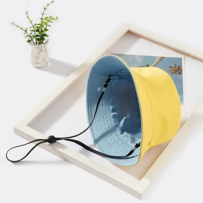 Double-Sided Cotton Children'S Custom Logo Printed Sunscreen Bucket Hat