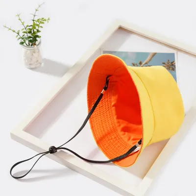 Double-Sided Cotton Children'S Custom Logo Printed Sunscreen Bucket Hat