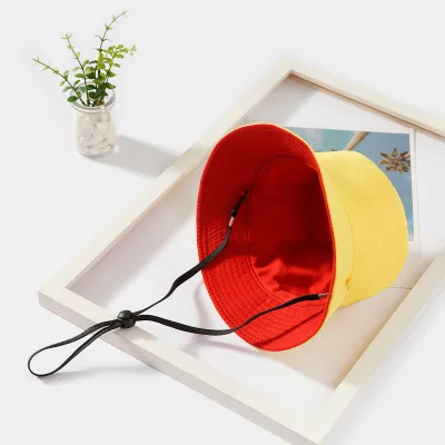 Double-Sided Cotton Children'S Custom Logo Printed Sunscreen Bucket Hat