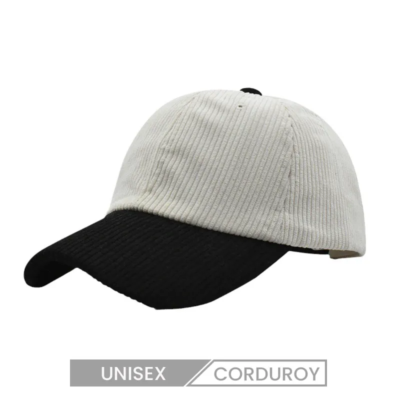 Color Blocking Corduroy Baseball Cap Logo Custom