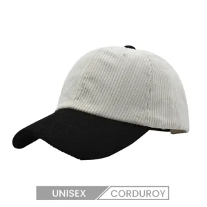 Color Blocking Corduroy Baseball Cap Logo Custom