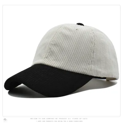 Color Blocking Corduroy Baseball Cap Logo Custom