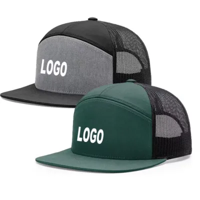 Custom Baseball Cap Flat Mesh Print Logo Solid Color Hat