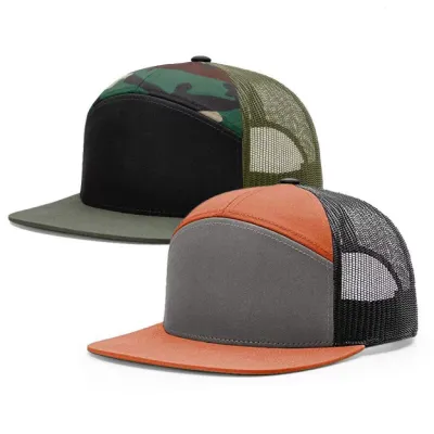 Custom Baseball Cap Flat Mesh Print Logo Solid Color Hat