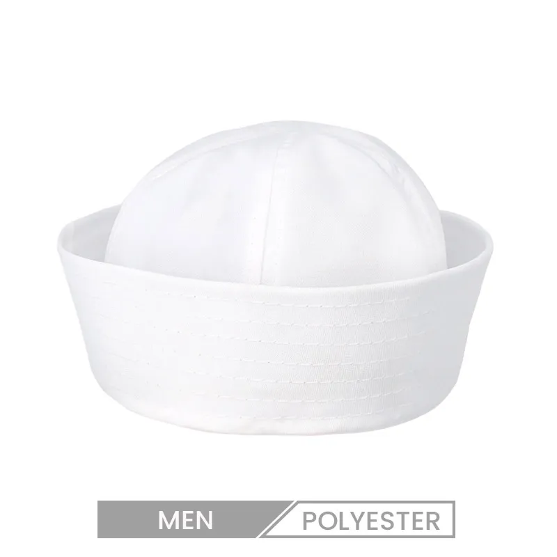 Custom Popeye Cap White Curl Sailor Navy Cap