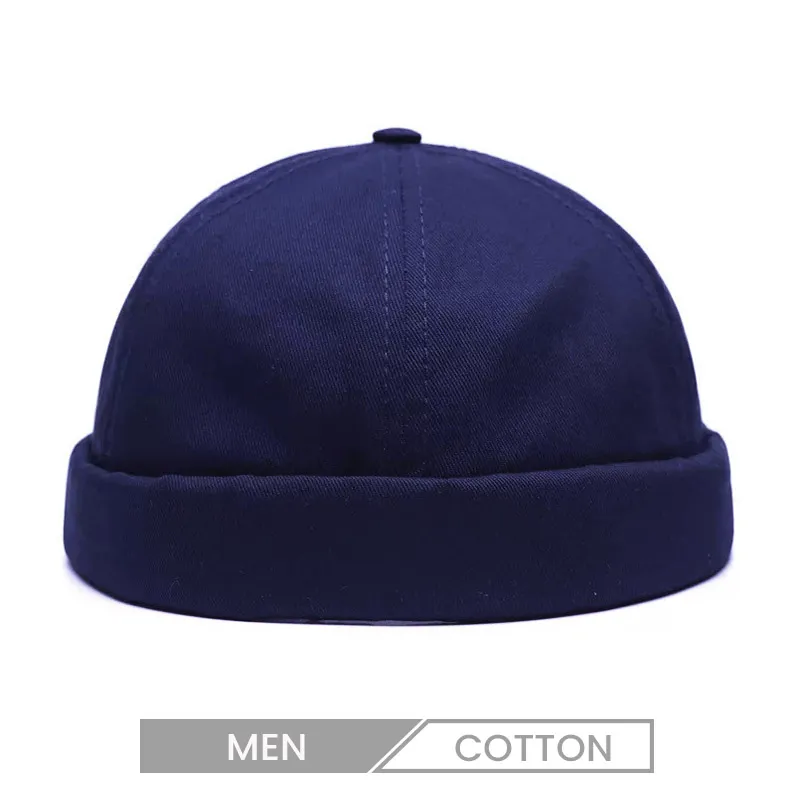 Spring And Summer Sailor Hat Beanie-Turned-Landlord Hat Vintage Melon Hat Solid Color Cotton Yuppie Hat Custom