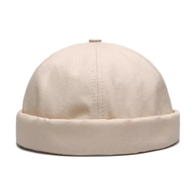 Spring And Summer Sailor Hat Beanie-Turned-Landlord Hat Vintage Melon Hat Solid Color Cotton Yuppie Hat Custom