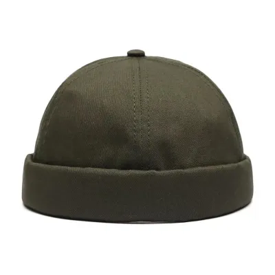 Spring And Summer Sailor Hat Beanie-Turned-Landlord Hat Vintage Melon Hat Solid Color Cotton Yuppie Hat Custom