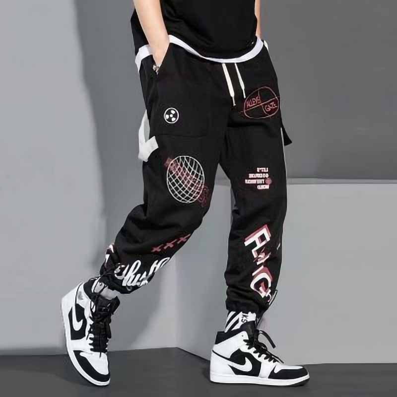 Wholesale Men Fashion Casual Letter Print Plus Size Jogger