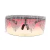Triangle Tassel Black Frame Upper Red Lower Yellow